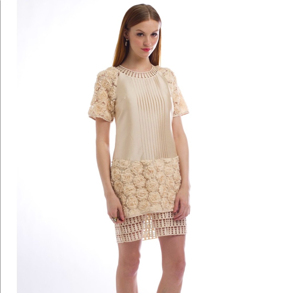 J Song , Beige lace dress